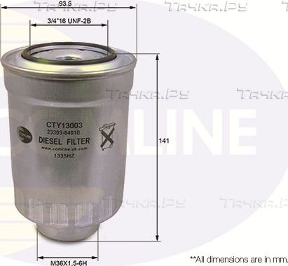 Топливный фильтр Comline для Ford Ranger I 1999-2006. Артикул CTY13003