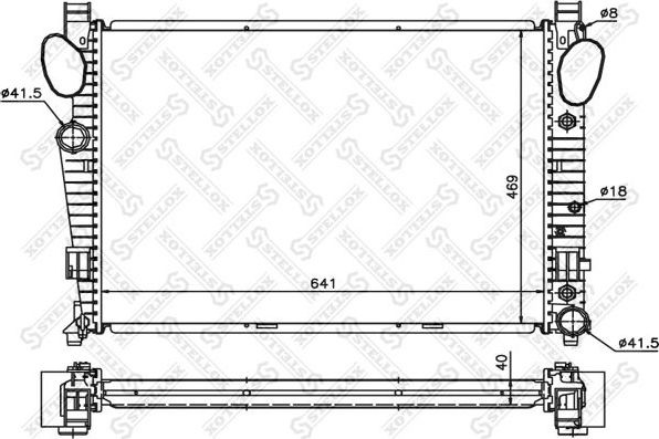Радиатор охлаждения двигателя Stellox. Артикул 10-25426-SX