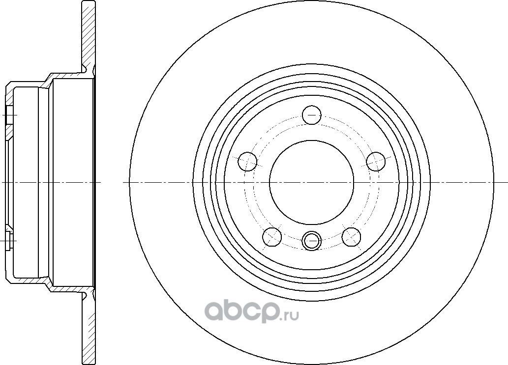 Диск тормозной (G-Brake). Артикул GR01487