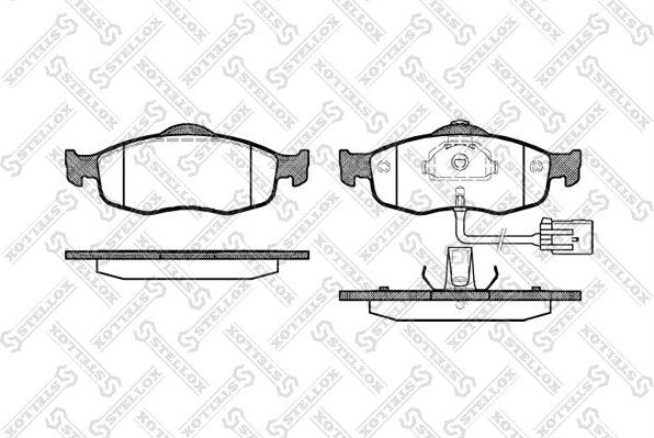 Тормозные колодки Stellox передние для Ford Scorpio II 1994-1998. Артикул 443 002B-SX