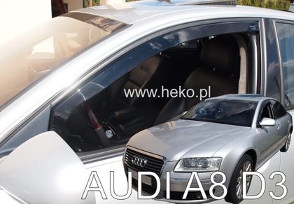 Дефлекторы Heko для окон (передняя пара) Audi A8 D3 седан 2004-2010. Артикул 10231
