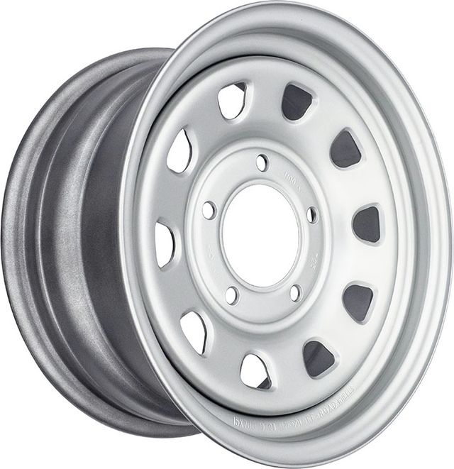 Колёсный диск OFF-ROAD Wheels усиленный стальной серебристый 5x139,7 7xR15 d98.5 ET+25 для ВАЗ ВАЗ 2131, 4х4 1977-2026 (треугольник). Артикул 1570-539985S+25A07X
