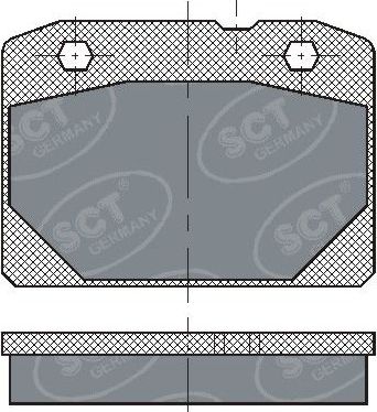 Тормозные колодки SCT-Germany. Артикул SP102