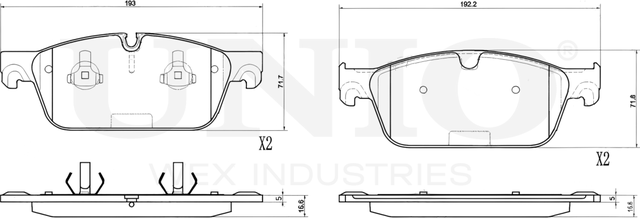 Колодки тормозные диск. передние Mercedes-Benz M-Class (W166) 11-, GL-Class (X166) 12-, GLE-Class (W (Unio). Артикул BRP-20363