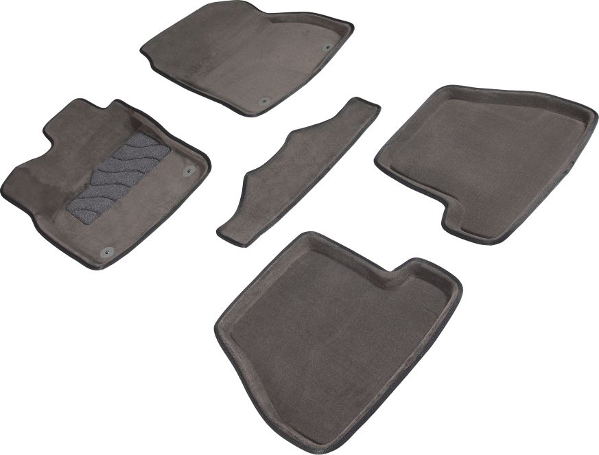 Коврики Seintex 3D ворсовые для салона Ford Focus III (МКПП) 2011-2015 Серые. Артикул 86842