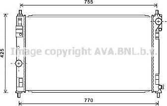 Радиатор охлаждения двигателя AVA для Dodge Caliber I 2006-2013. Артикул CRA2121