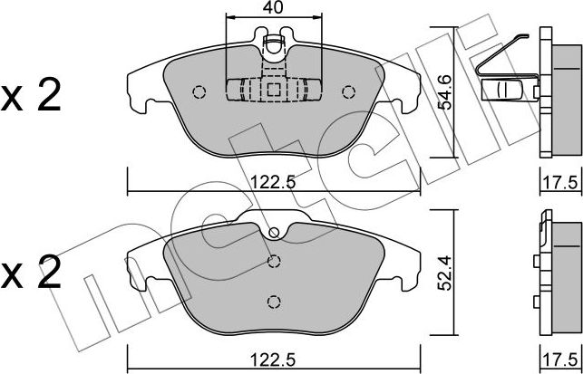 Тормозные колодки Metelli. Артикул 22-0666-2