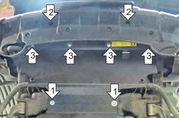 Защита Мотодор для радиатора Nissan Pathfinder R51 2010-2014. Артикул 71406