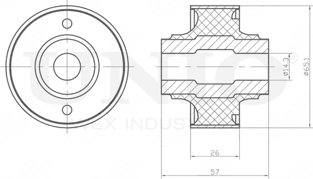 Сайлентблок рычага подвески (Unio). Артикул RMP-20489