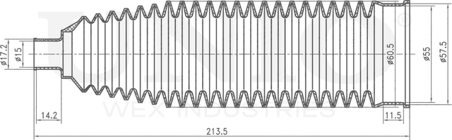Пыльник рулевой рейки, комплект (Unio). Артикул DUC-20004K