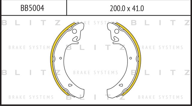 Колодки тормозные барабанные LADA 2108-2110/Priora 1986 (Blitz) Blitz. Артикул BB5004