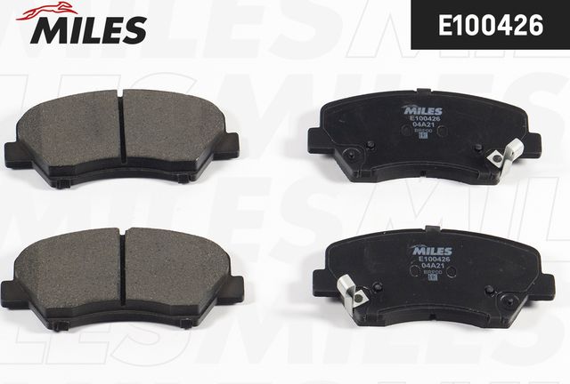 Тормозные колодки Miles (Semi-Metallic) передние для Kia Ceed III 2018-2026. Артикул E100426