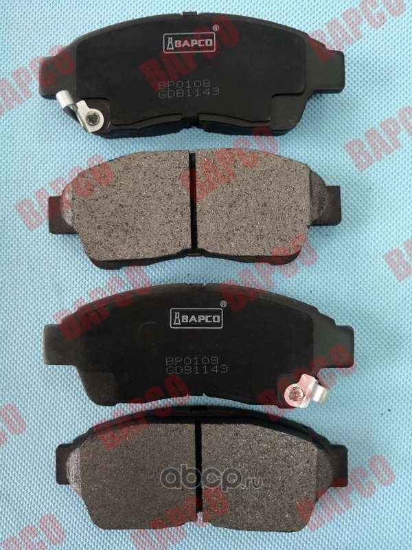 Колодки тормозные дисковые пер. TOYOTA CAMRY 96-01, COROLLA 95-99, CA (Bapco) Bapco. Артикул BP0108