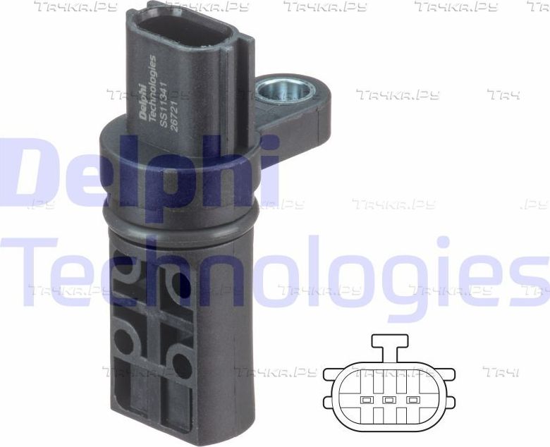 Датчик положения коленвала Delphi для Nissan 350Z I 2002-2008. Артикул SS11341