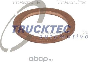 Сальник, уплотнительное кольцо Trucktec Automotive (медь). Артикул 01.67.015