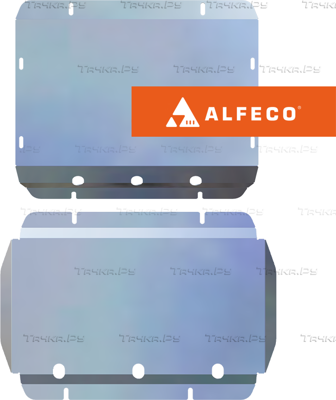 Защита алюминиевая Alfeco для картера (2 части) Cadillac Escalade IV 2014-2020. Артикул ALF.37.06al
