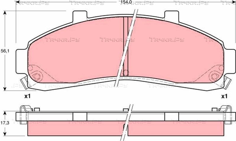 Тормозные колодки TRW. Артикул GDB4010