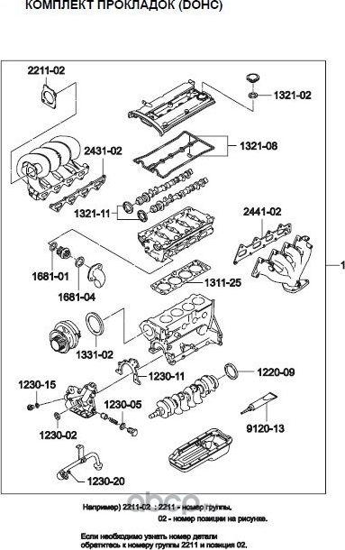 Прокладки двигателя (комплект) General Motors. Артикул 93742687