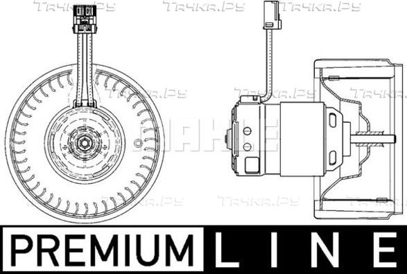 Вентилятор, мотор печки (отопителя) салона Mahle Premium. Артикул AB 22 000P