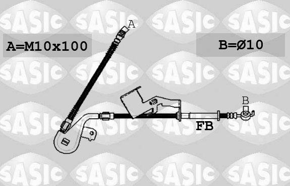 Тормозной шланг Sasic передний правый для Citroen C6 2005-2012. Артикул 6600064