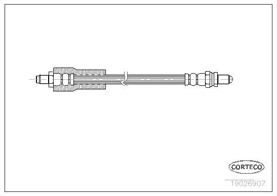 Тормозной шланг Corteco. Артикул 19026907