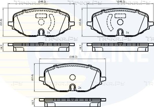 Тормозные колодки Comline Comline передние для Skoda Octavia A8 2019-2026. Артикул CBP02854