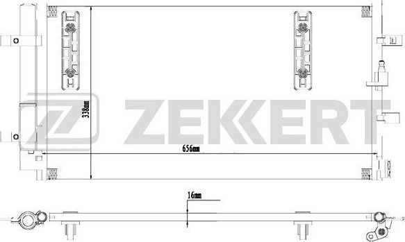 Радиатор кондиционера (конденсатор) Zekkert для Audi S4 IV (B8) 2008-2012. Артикул MK-3179