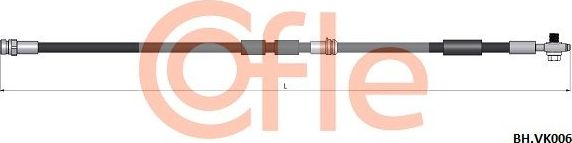 Тормозной шланг Cofle передний для SEAT Leon I 1999-2006. Артикул 92.BH.VK006
