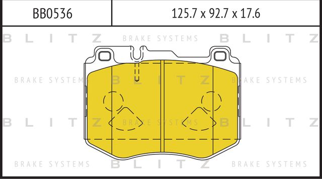 Колодки тормозные MB W205/W213 15- передн. (Blitz). Артикул BB0536