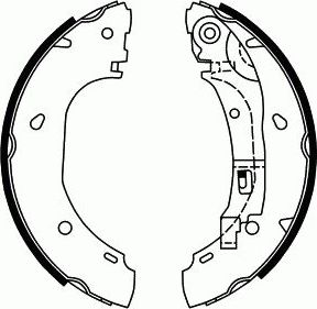 Тормозные колодки (стояночная тормозная система) SCT-Germany. Артикул SS 550