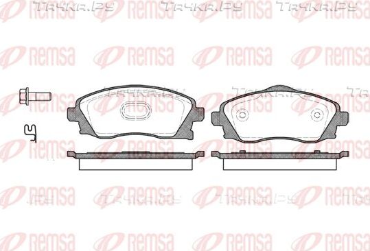Тормозные колодки Remsa передние для Opel Meriva A 2003-2010. Артикул 0774.02