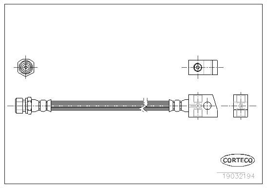 Тормозной шланг Corteco. Артикул 19032194