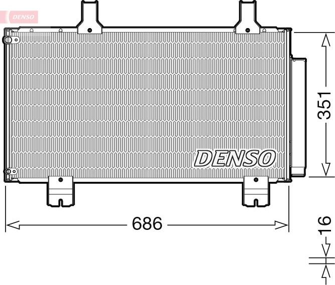 Радиатор кондиционера (конденсатор) Denso. Артикул DCN40028