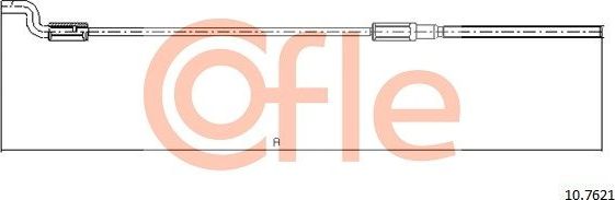 Трос ручника (тросик ручного тормоза) Cofle. Артикул 92.10.7621