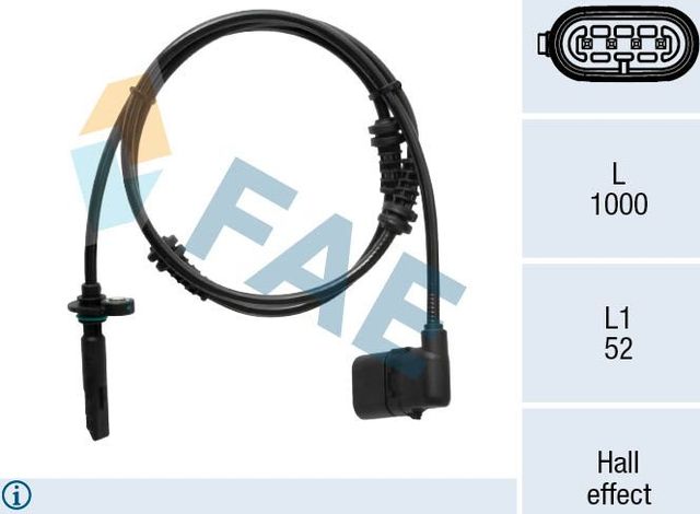 Датчик ABS FAE передний левый для Mercedes-Benz C-Класс IV (W205, C205) 2013-2026. Артикул 78539