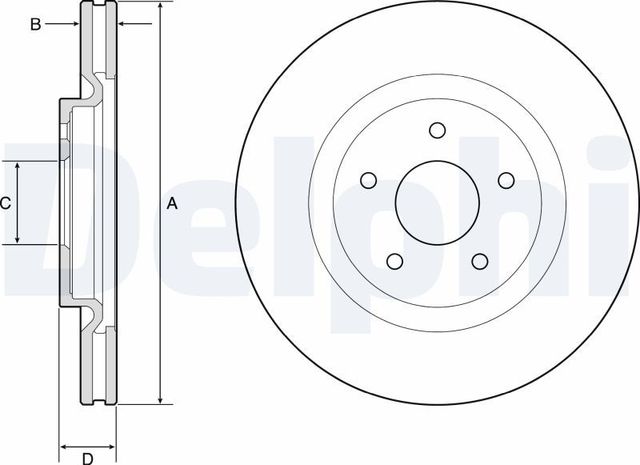 Тормозной диск Delphi. Артикул BG9195C