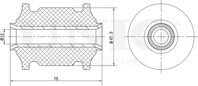 Сайлентблок рычага подвески (Unio). Артикул RMP-20537