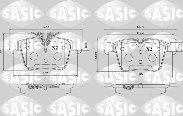 Тормозные колодки Sasic. Артикул 6216193