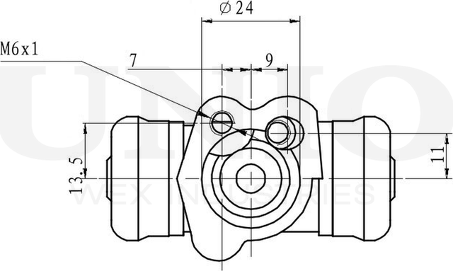 Цилиндр тормозной рабочий (Unio). Артикул BRC-20523