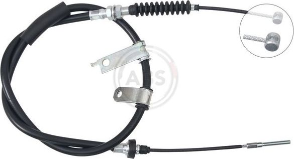 Трос ручника (тросик ручного тормоза) ABS передний для Hyundai Porter III 1993-2004. Артикул K13421