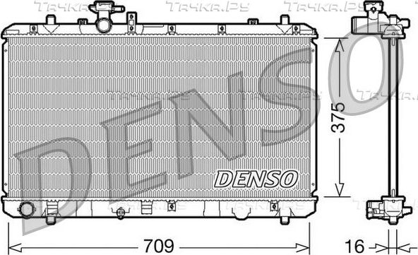 Радиатор охлаждения двигателя Denso (алюминий) для Suzuki SX4 I (Classic) 2006-2015. Артикул DRM47023