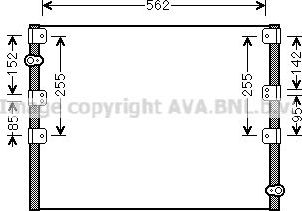 Радиатор кондиционера (конденсатор) AVA для Toyota Land Cruiser Prado 90 1996-2002. Артикул TO5278