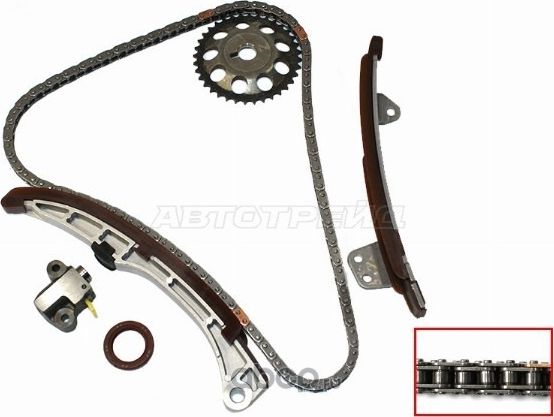Комплект для замены цепи ГРМ TOYOTA 2NZ-FE 99- (SAT). Артикул TKTY290A