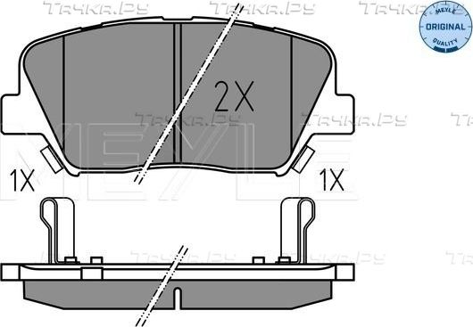 Тормозные колодки Meyle Original передние для Kia Sorento II 2009-2026. Артикул 025 257 5717