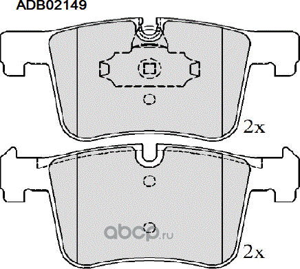 Колодки тормозные дисковые (Allied Nippon). Артикул ADB02149