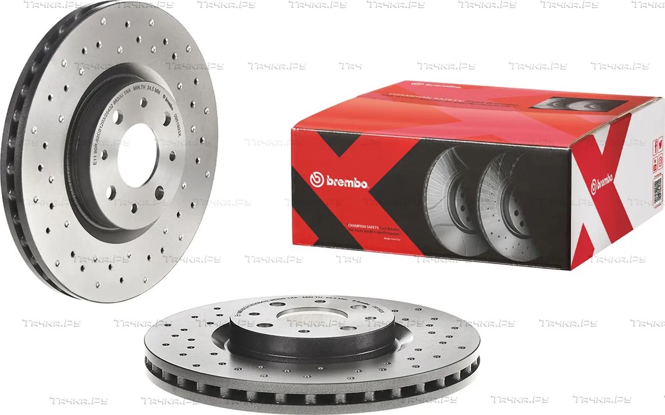 Тормозной диск Brembo XTRA LINE - Xtra передний для Lancia Delta III (844) 2008-2014. Артикул 09.5180.3X