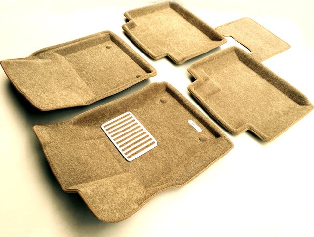 Коврики текстильные Euromat 3D Lux для салона Jeep Grand Cherokee WK2 2010-2026 Бежевые. Артикул EM3D-002760T