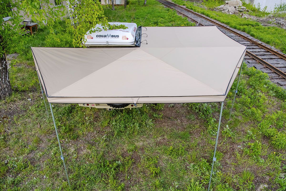 Маркиза автомобильная РИФ комбинированная (прямоугольная с веерной частью) 2,5 м (правая). Артикул RIFAVF072525602