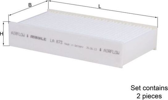 Салонный фильтр Mahle. Артикул LA 873/S
