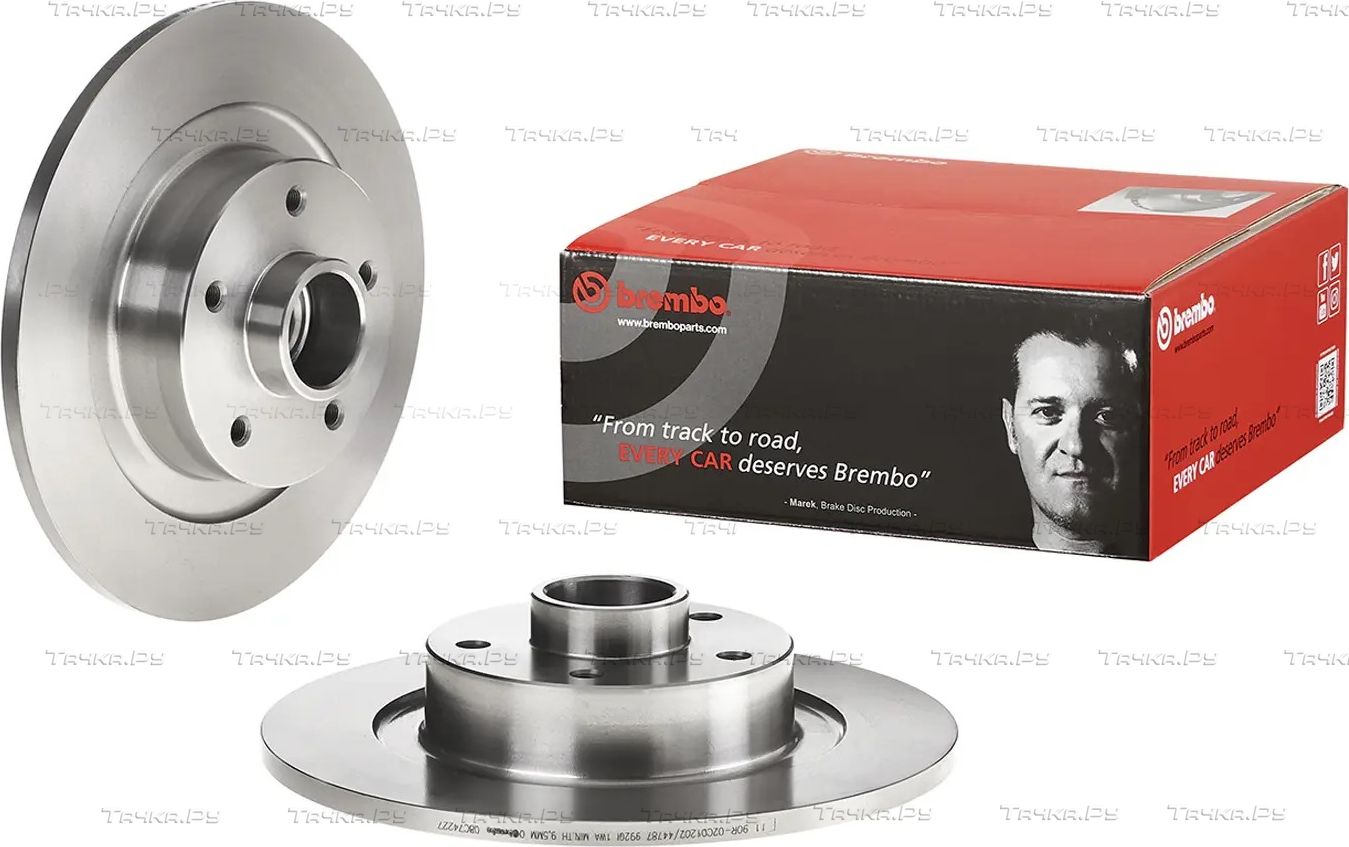 Тормозной диск Brembo PRIME LINE - With Bearing Kit задний для Renault Talisman 2015-2026. Артикул 08.C742.27